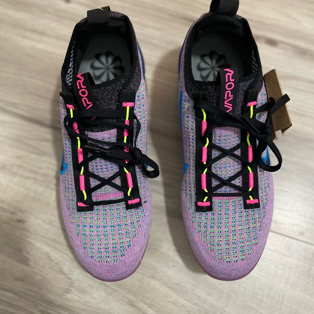 Nike Air Vapormax 2021 Flyknit Pink Blast Photo Blue DX3… - Picture 10 of 11